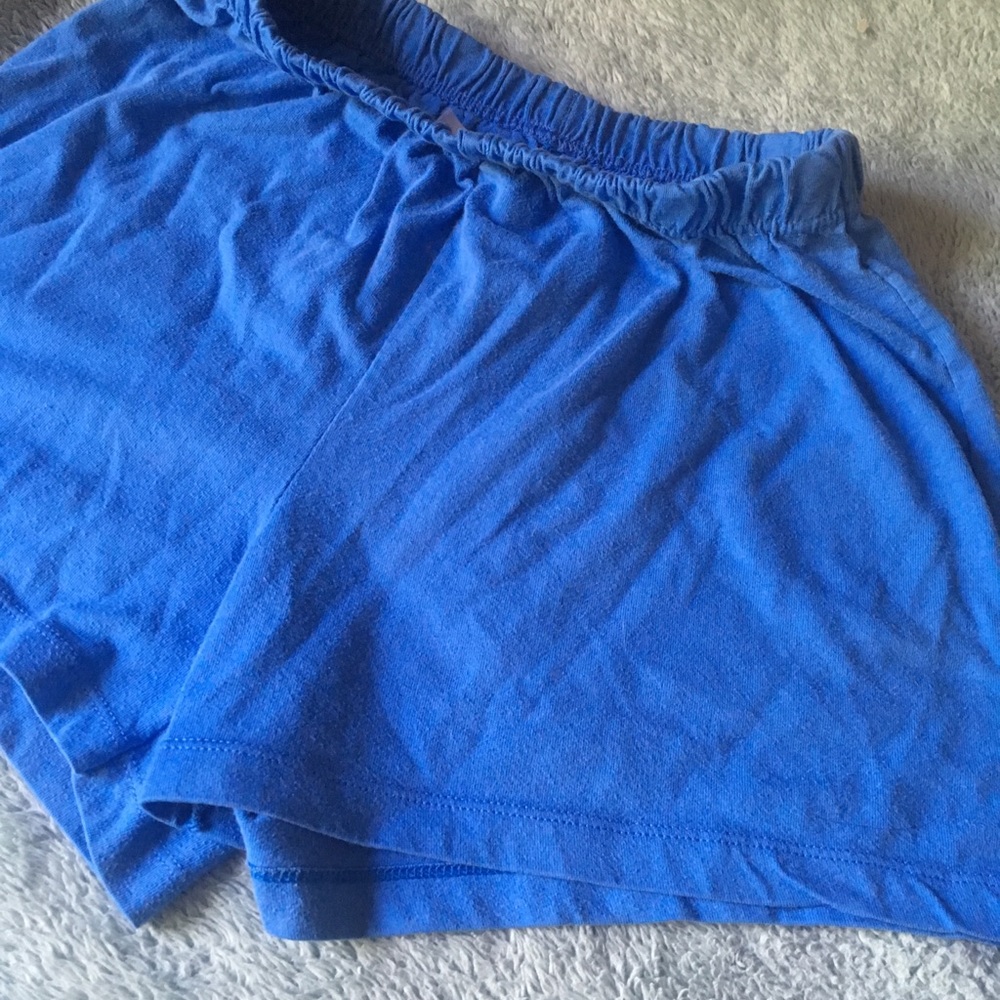 Girls Periwinkle Elastic Waist Shorts